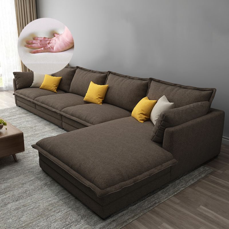 35,43 "H divano e chaise del braccio top a cuscino con miscela di cotone per soggiorno