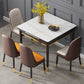 Industrial Style Extendable Stone Dining Table Square 31.5'' Table for Home Clearhalo ' dining_table' 'Dining Tables & Seating' 'Dining Tables' 'furn' 'furn_dining_table' 'Furniture' 'furniture_dining_table' 'Kitchen & Dining Furniture' 'kitchen&dining_furn' 'kitchen' 'kitchen_dining_table' 1200x1200_d3167e56-1f85-4d4b-8def-d71c5410940f