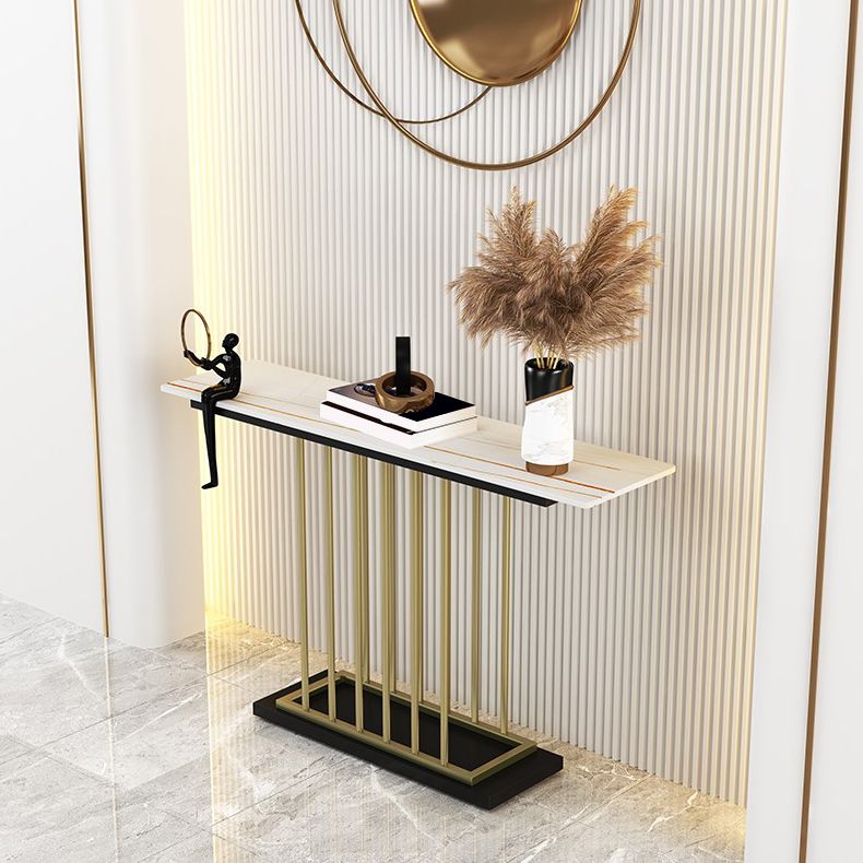 Table de console rectangle contemporaine table de canapé de console finition antique