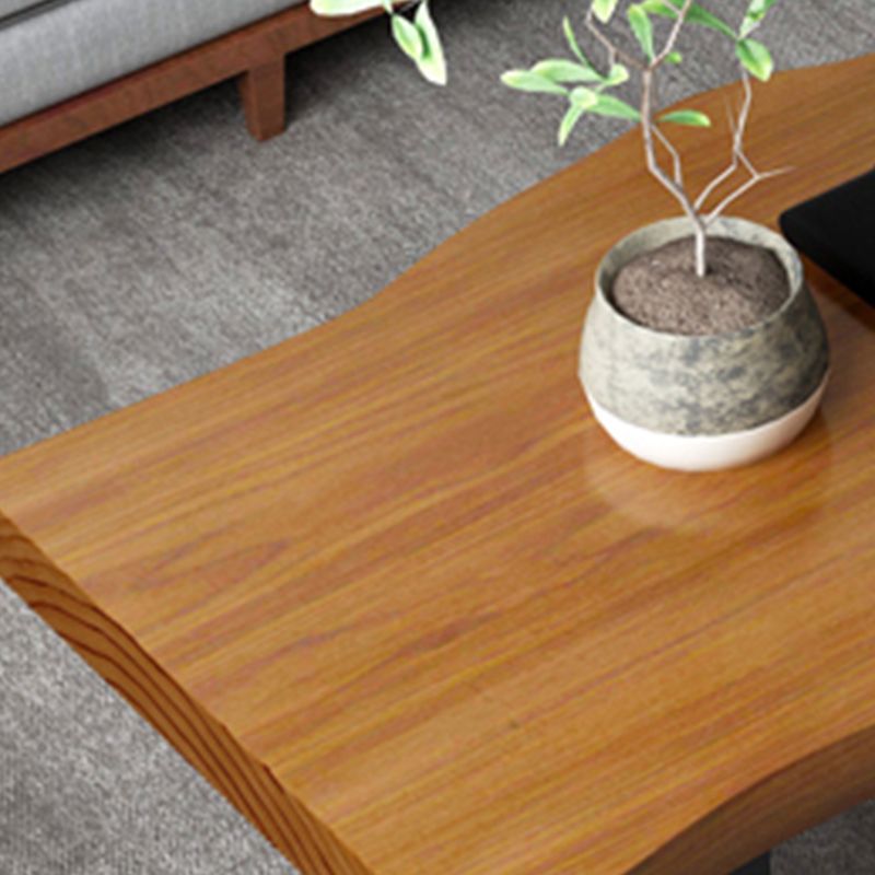 Mesa de cóctel moderna con trineo, sin mesa de centro de madera maciza angustiosa