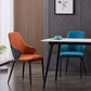 Modern Leather Dining Side Chairs Indoor Upholstered Arm Chair with Black Legs Clearhalo ' kitchen&dining_furn' 'Dining Chairs' 'Dining Tables & Seating' 'dining_chair' 'furn' 'furn_dining_chair' 'Furniture' 'furniture_dining_chair' 'Kitchen & Dining Furniture' 'kitchen' 1200x1200_d319c26f-c960-4c0a-b8b4-c6466829139b
