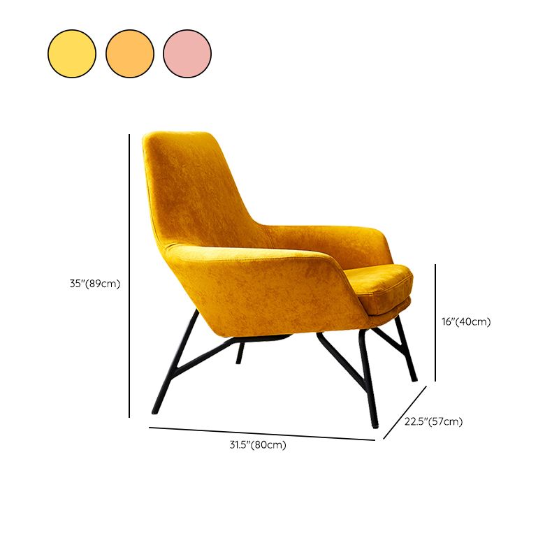 Contemporary 27.56" W Flared Arms Armchair with MW Base for Living Room Clearhalo 'Accent Chairs' 'accent_chairs' 'Chairs & Seating' 'furn' 'furn_accent_chairs' 'Furniture' 'Living Room Furniture' 1200x1200_d31a0b0b-6c48-419c-9930-2cfb4002ccd8