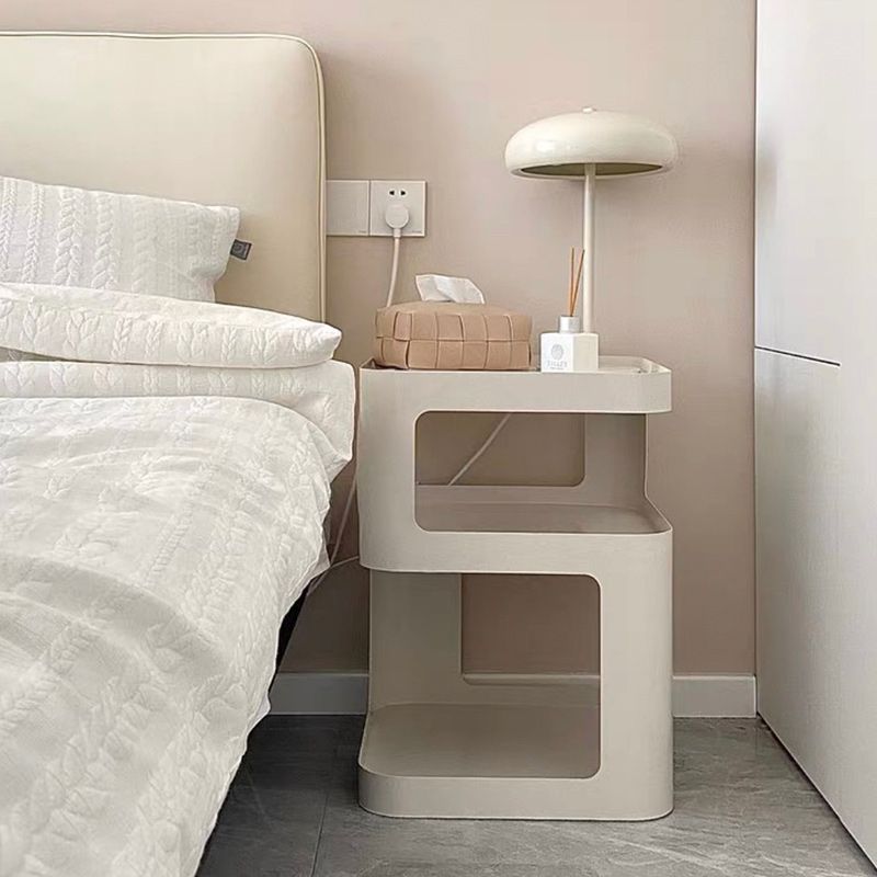 Tavolo da tavolo ad angolo contemporaneo largo da 15 "tavolo accento di archiviazione quadrata