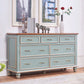 Mid-century Modern Wooden Chest in Blue Rectangle Accent Chest with Drawers Clearhalo 'Cabinets & Chests' 'cabinets_chests' 'furn' 'furn_cabinets_chests' 'Furniture' 'Living Room Furniture' 1200x1200_d31b4981-82f8-4cdd-9240-bfa9b9192a4a