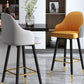 Modern Swivel Home Bar Stool Matte Finish Leather Armed Stool Clearhalo 'Bar Furniture' 'Bar Stools' 'bar_stools' 'furn' 'furn_bar_stools' 'Furniture' 'Kitchen & Dining Furniture' 1200x1200_d31bd35b-b002-42f1-965b-fbb3bcfd7b9f