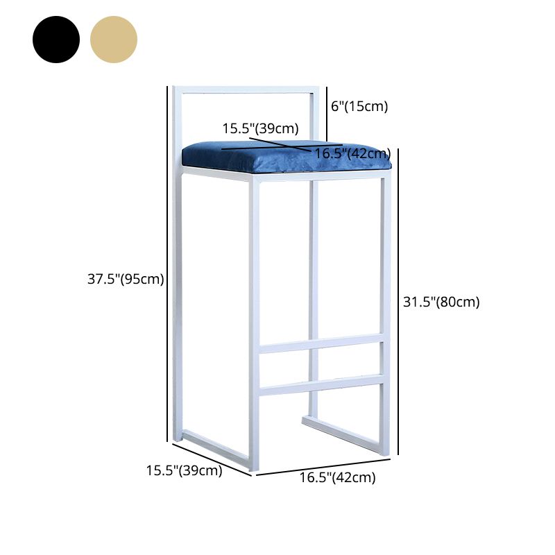 Modern Style Metal Bar Stool with Footrest and Low Back Bistro Bar Stool for Kitchen Clearhalo 'Bar Furniture' 'Bar Stools' 'bar_stools' 'furn' 'furn_bar_stools' 'furniture_bar_stools' 'Kitchen & Dining Furniture' 'kitchen&dining_furn' 'kitchen' 'kitchen_furn' Furniture' 1200x1200_d31cbeb8-5944-463b-aca6-b2bbb24b431f