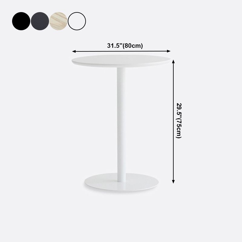 Metal Contemporary Round Dining Table Pedestal Base Dining Table for Kitchen Clearhalo ' dining_table' 'Dining Tables & Seating' 'Dining Tables' 'furn' 'furn_dining_table' 'Furniture' 'furniture_dining_table' 'Kitchen & Dining Furniture' 'kitchen&dining_furn' 'kitchen' 'kitchen_dining_table' 1200x1200_d31cd54c-3753-481a-bd14-eb7e3e42a20e