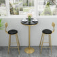 Glam Bar Table in Metal Pedestal Faux Marble Top Bar Dining Table for Small Places Clearhalo 'Bar Furniture' 'Bar Tables' 'bar_tables' 'furn' 'furn_bar_tables' 'Furniture' 'Kitchen & Dining Furniture' 1200x1200_d31cfbf5-9b65-406f-a0a7-7e7323ace77e