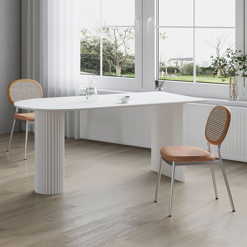 Irregular Shape Indoor Table for Restaurant Modern Island Table with Double Pedestal Clearhalo 'Dining Tables & Seating' 'Dining Tables' 'dining_table' 'furn' 'furn_dining_table' 'Furniture' 'furniture_dining_table' 'Kitchen & Dining Furniture' 'kitchen' 'kitchen_dining_table' 1200x1200_d31e583d-1862-4bc9-8791-5f2974cd8bbc