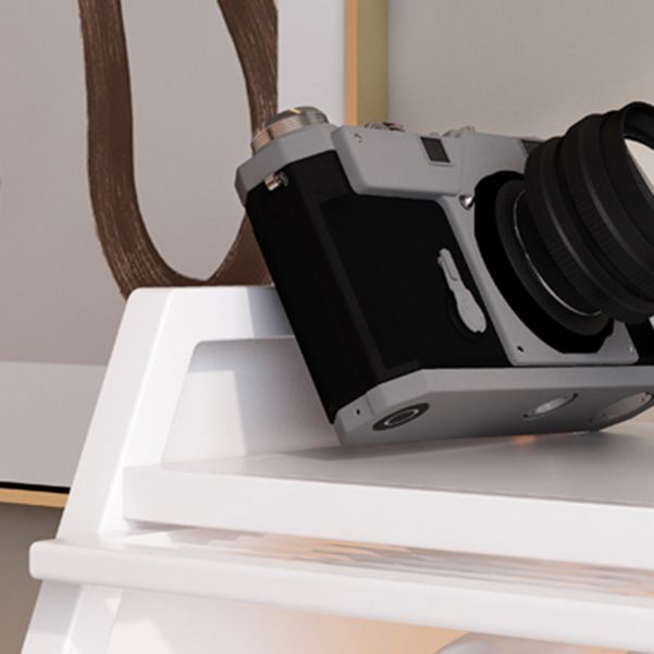 Closed Back Steel Bookcase Standard Glam Bookshelf with Doors