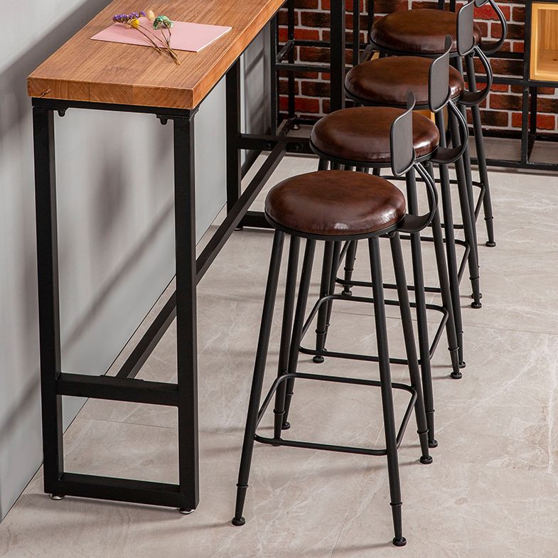 Metal Dining Stools Contemporary Armless Bar Stools with Footrest Clearhalo 'Bar Furniture' 'Bar Stools' 'bar_stools' 'furn' 'furn_bar_stools' 'Furniture' 'Kitchen & Dining Furniture' 1200x1200_d31fb613-3f7b-4c67-ac78-044d70b87c49