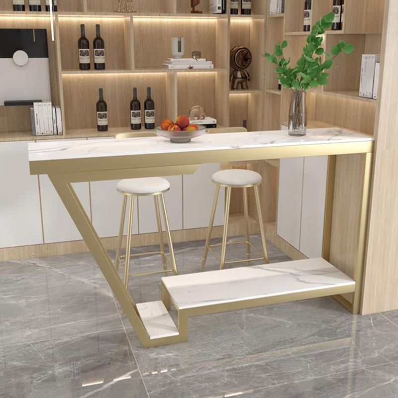 Tavolo da bar in pietra sinterizzato in pietra rettangolo industriale tavolo da cocktail in altezza bar