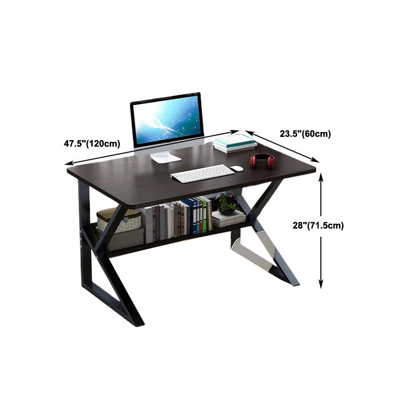 Metal and Wooden Writing Desk Industrial Rectangular Office Desk for Home Clearhalo 'furn' 'furn_office_desk' 'Furniture' 'Office Desks' 'Office Furniture' 'office_desk' 1200x1200_d3218a44-e296-4d14-95d8-0a9c6ff2d52c