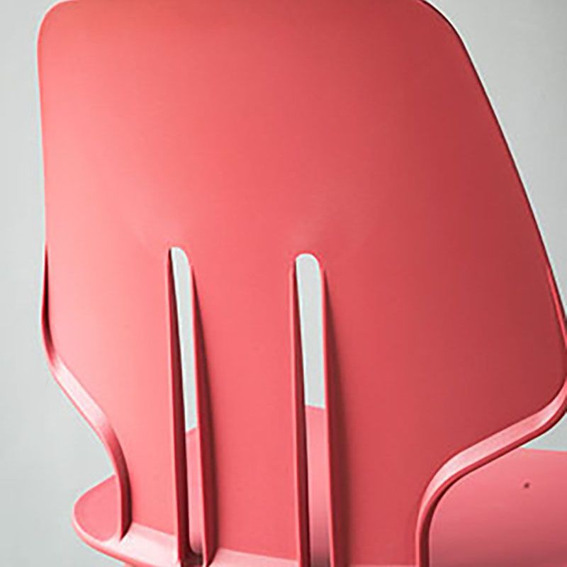 Scandinavian Colorful Plastic Dining Armless Chair Solid Back Chair Clearhalo ' kitchen&dining_furn' 'Dining Chairs' 'Dining Tables & Seating' 'dining_chair' 'furn' 'furn_dining_chair' 'Furniture' 'furniture_dining_chair' 'Kitchen & Dining Furniture' 'kitchen' 1200x1200_d322dfd9-a481-4077-a738-2b3e33437040