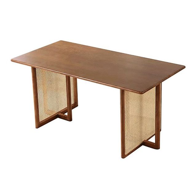 Rectangle Double Pedestal Dining Table Modern Style Furniture for Indoor Clearhalo ' dining_table' 'Dining Tables & Seating' 'Dining Tables' 'furn' 'furn_dining_table' 'Furniture' 'furniture_dining_table' 'Kitchen & Dining Furniture' 'kitchen&dining_furn' 'kitchen' 'kitchen_dining_table' 1200x1200_d3242d98-4d16-4277-a4e1-aed72816563f