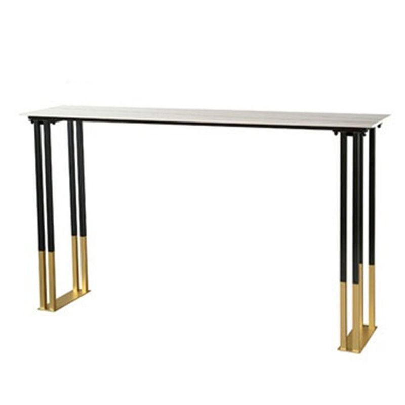 Glam Bartafel van gesinterd steen Metalen basis Bartafel voor keukenwoonkamer