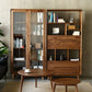 Bibliothèque d'intérieur de style moderne, bibliothèque standard en bois massif avec étagères
