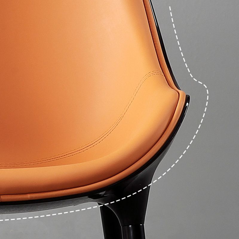 Indoor Modern Style Side Chair Solid Back Metal Upholstered Dining Room Chair (Set of 2) Clearhalo ' kitchen&dining_furn' 'Dining Chairs' 'Dining Tables & Seating' 'dining_chair' 'furn' 'furn_dining_chair' 'Furniture' 'furniture_dining_chair' 'Kitchen & Dining Furniture' 'kitchen' 1200x1200_d325a850-19eb-4459-8c42-f0847529740f