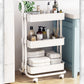 Modern Metal Frame Etagere Bookshelf White and Black Bookcase with Caster Wheels Clearhalo 'Bookcases' 'furn' 'furn_bookcases' 'Furniture' 'Office Furniture' 1200x1200_d326890d-03f8-4099-bf7f-32ac12482267