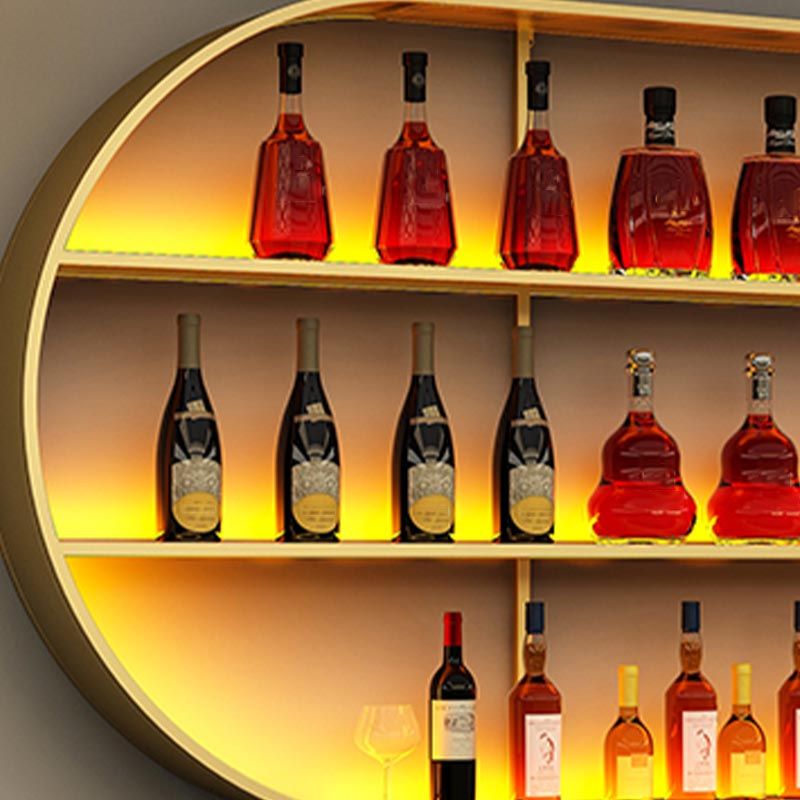 Scaffale di vino di ferro moderno a parete a parete rastrellatura con scaffale