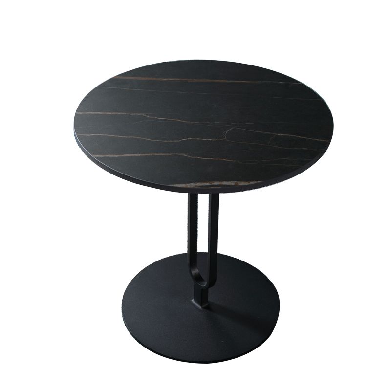 Table basse rond avec des accents en métal pierre moderne 20,9 '' table de cocktails