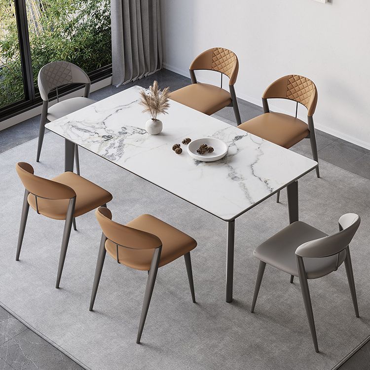 Contemporary Sintered Stone Table Set 1/2/5/7 Pieces Dining Set for Dining Areas Clearhalo 'Dining Room Sets' 'Dining Tables & Seating' 'dining_room_set' 'furn' 'furn_dining_room_set' 'Furniture' 'Kitchen & Dining Furniture' 1200x1200_d327d3f4-3c12-44d0-a34e-0c7c04ce56a3