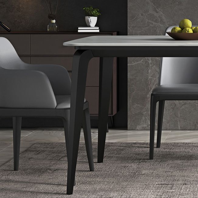 Sintered Stone Dining Table Mid-Century Style 4 Legs Table for Dining Room Clearhalo ' dining_table' 'Dining Tables & Seating' 'Dining Tables' 'furn' 'furn_dining_table' 'Furniture' 'furniture_dining_table' 'Kitchen & Dining Furniture' 'kitchen&dining_furn' 'kitchen' 'kitchen_dining_table' 1200x1200_d3292afe-87b1-4a6e-a867-fba1522dbc6d