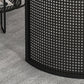 Tropical Round Frame Cocktail Table Glass Top Coffee Table Set