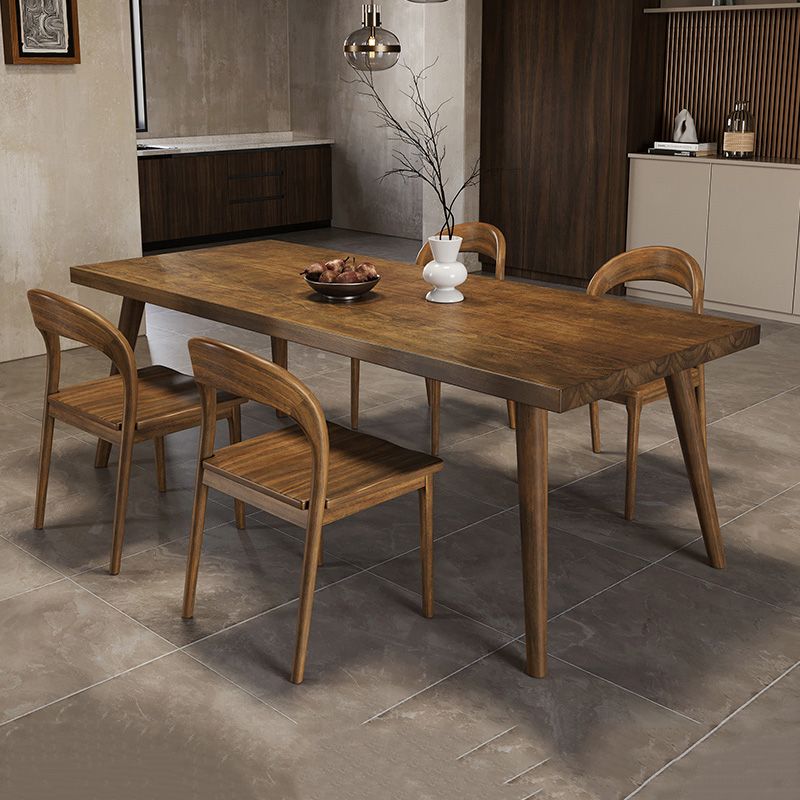 Modern 4 Legs Dining Room Solid Wood Dining Table for Dining Room Clearhalo 'Dining Tables & Seating' 'Dining Tables' 'dining_table' 'furn' 'furn_dining_table' 'Furniture' 'Kitchen & Dining Furniture' 1200x1200_d32a7b88-c7f4-4abf-9f36-def9a0e24a07
