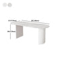 Contemporary White Stone Top Dinette Table White Base Dining Table for Living Room Clearhalo 'Dining Tables & Seating' 'Dining Tables' 'dining_table' 'furn' 'furn_dining_table' 'Furniture' 'furniture_dining_table' 'Kitchen & Dining Furniture' 1200x1200_d32d653a-bebc-4441-99f0-ab0a04d8c6b4
