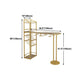 Glam Style Bar Table Stone Top Pub Table with Wine Cabinet for Dining Room Clearhalo 'Bar Furniture' 'Bar Tables' 'bar_tables' 'furn' 'furn_bar_tables' 'Furniture' 'furniture_bar_tables' 'Kitchen & Dining Furniture' 1200x1200_d32d8291-5a89-4f9a-9a63-6384f62f8b1c