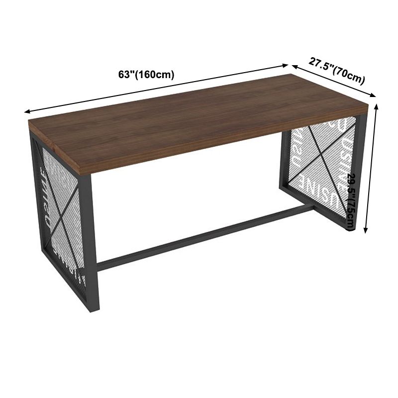 Industrial Dining Room Table Pine Solid Wood Table with Black Trestle Base Clearhalo ' dining_table' 'Dining Tables & Seating' 'Dining Tables' 'furn' 'furn_dining_table' 'Furniture' 'furniture_dining_table' 'Kitchen & Dining Furniture' 'kitchen&dining_furn' 'kitchen' 'kitchen_dining_table' 1200x1200_d32f3d90-76d2-4764-abed-35ba66d99c0c