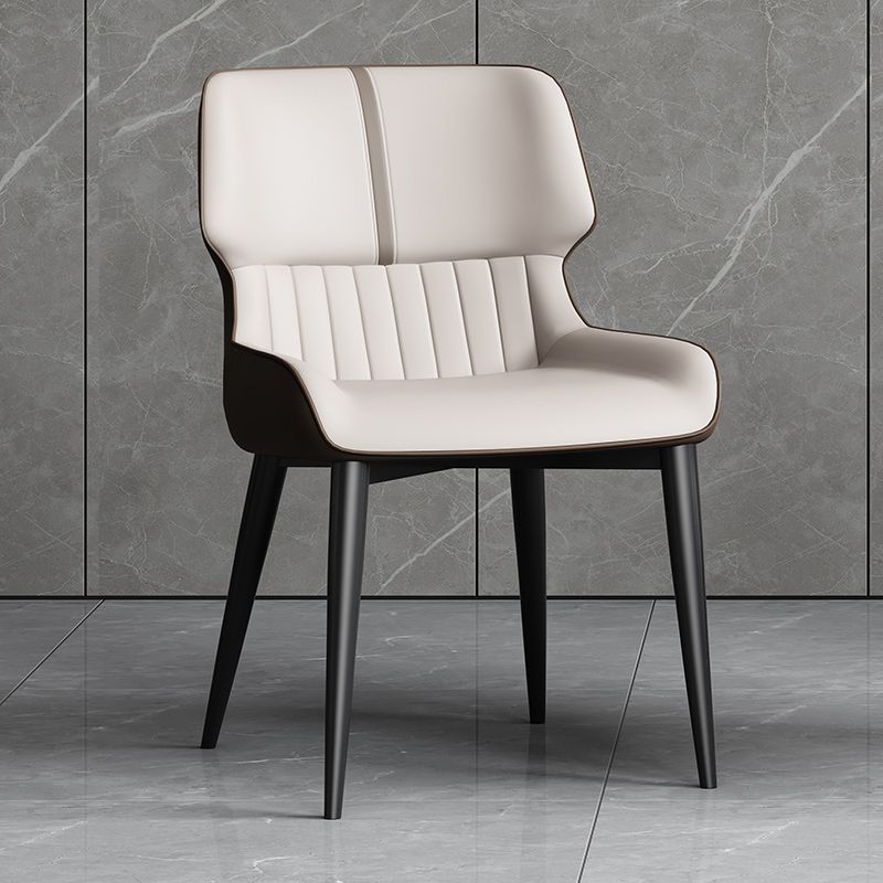 Contemporary Leather Side Chair Wingback Side Chair for Dining Room Clearhalo 'Dining Chairs' 'Dining Tables & Seating' 'dining_chair' 'furn' 'furn_dining_chair' 'Furniture' 'Kitchen & Dining Furniture' 1200x1200_d331294f-1cc8-4148-94b0-f8788e1bbc6a