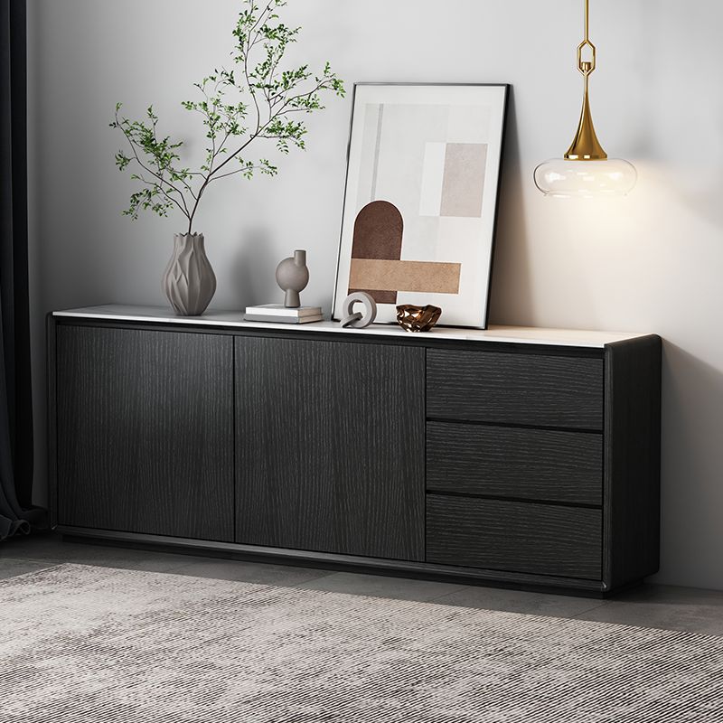 Modern and Contemporary Buffet Wood Server with Cabinets and Drawers Clearhalo 'buffet_sideboard' 'Buffets & Sideboards' 'furn' 'furn_buffet_sideboard' 'Furniture' 'Kitchen & Dining Furniture' 1200x1200_d331549e-75c1-46fb-b253-5caf1e087ef9