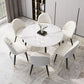 1/4/7 Pcs Metal Modern Dining Room Set with Round Table Dining Set Clearhalo 'Dining Room Sets' 'Dining Tables & Seating' 'dining_room_set' 'furn' 'furn_dining_room_set' 'Furniture' 'furniture_dining_room_set' 'Kitchen & Dining Furniture' 'kitchen&dining_furn' 'kitchen' 1200x1200_d3334b37-8422-442d-9a33-91340a526f3c