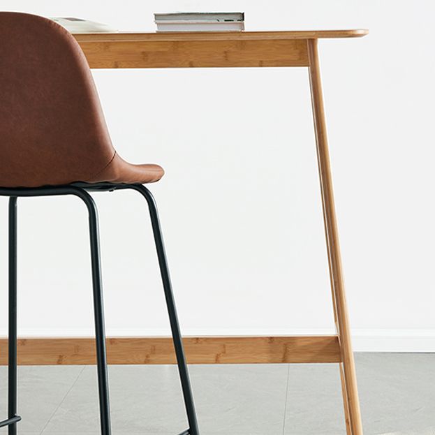 Modern Bamboo Rectangle Pub Table with Trestle for Living Room Clearhalo 'Bar Furniture' 'Bar Tables' 'bar_tables' 'furn' 'furn_bar_tables' 'Furniture' 'Kitchen & Dining Furniture' 1200x1200_d333501e-7e1d-432f-ade7-3736a7cfd7fd