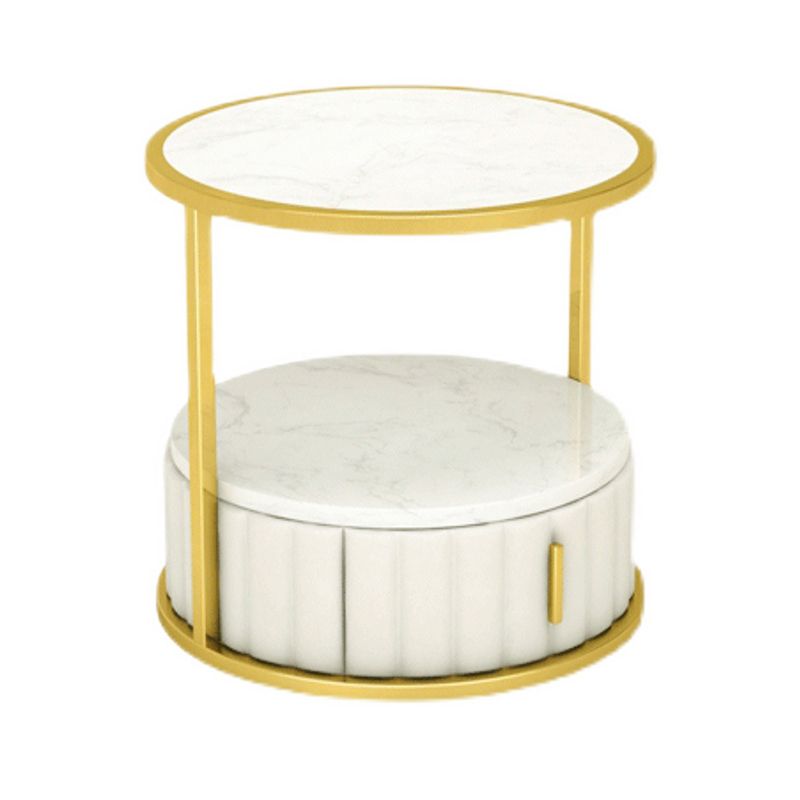 Modern de almacenamiento abierto Nightsand Stone Top Top 20 pulgadas de altura de 1 cortavadora