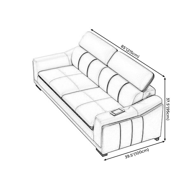 Scandinavian Light-grey High Back Sloped Arm Sectional with Wear-resisting Clearhalo 'furn' 'furn_sectionals' 'Furniture' 'Living Room Furniture' 'Sectionals' 1200x1200_d333cb53-a315-4d44-9784-aba54c1b93a7