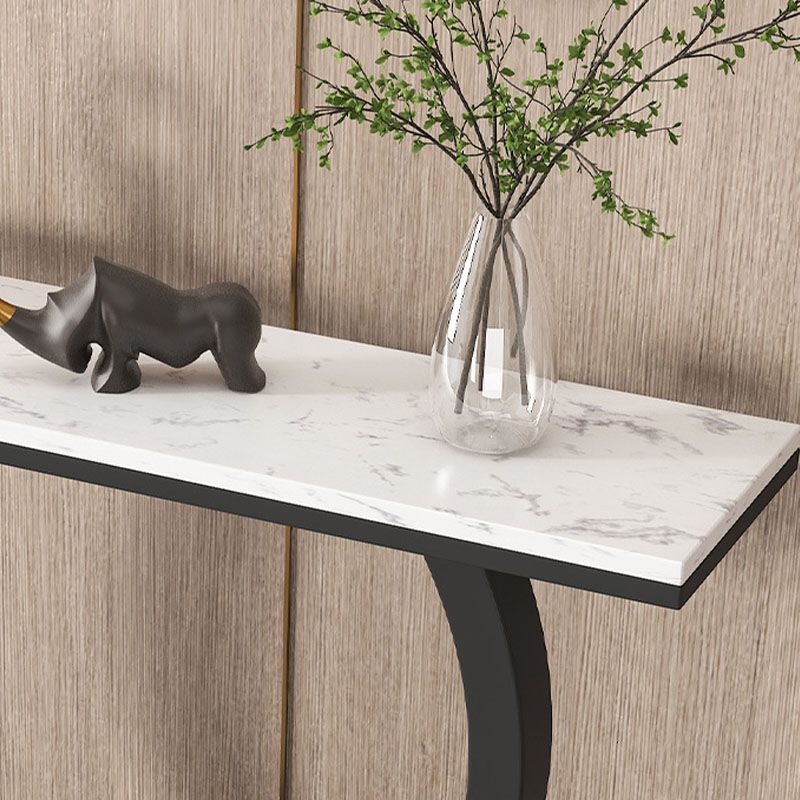 Modern Marble Console Sofa Table Rectangle Iron Console Accent Table for Hall