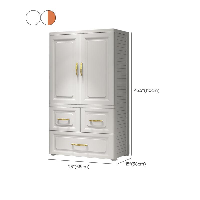 Contemporary Wardrobe Closet Plastic Wardrobe Cabinet with Legs Clearhalo 'Armoires & Wardrobes' 'armoires_wardrobes' 'Bedroom Furniture' 'furn' 'furn_armoires_wardrobes' 'Furniture' 1200x1200_d33440b4-4dbb-423e-9390-6f8df3c46157