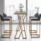 White Rectangle 1/2/3 Pieces Bar Stool and Table Set Indoor Glam Table and Stool Set Clearhalo 'Bar Furniture' 'furn' 'furn_home_bar_bar_sets' 'Furniture' 'Home Bars & Bar Sets' 'home_bar_bar_sets' 'Kitchen & Dining Furniture' 1200x1200_d334edc6-02fd-4b8b-9a7c-089cc2af4813