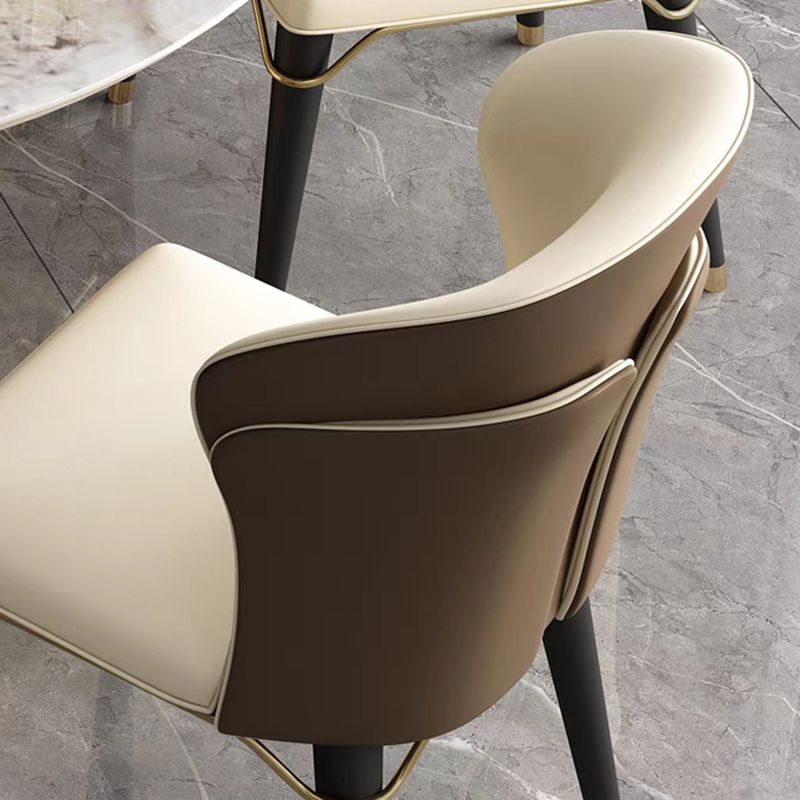 Minimalist Style Leather Dining Side Chairs Wingback Armless Chairs for Home Use Clearhalo ' kitchen&dining_furn' 'Dining Chairs' 'Dining Tables & Seating' 'dining_chair' 'furn' 'furn_dining_chair' 'Furniture' 'furniture_dining_chair' 'Kitchen & Dining Furniture' 'kitchen' 1200x1200_d3354972-b75b-4462-8cf0-51ab34bfd62b