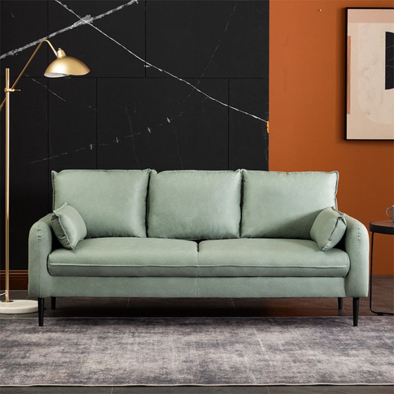 Cushions Square Arm Sofa 3-Seater Faux Leather Stain Resistant Loveseat Clearhalo 'Furniture' 'furniture_sofas' 'kitchen' 'kitchen_sofas' 'Living Room Furniture' 'Sofa' 'sofas' 1200x1200_d336be4a-1e59-4b31-9422-3ade764d6ef6