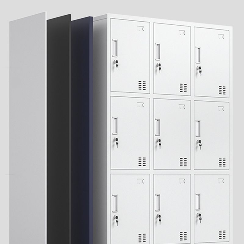 Steel White Storage Cabinet Contemporary Cabinet with Hinged Door Clearhalo 'Armoires & Wardrobes' 'armoires_wardrobes' 'Bedroom Furniture' 'furn' 'furn_armoires_wardrobes' 'Furniture' 1200x1200_d337ab8a-4461-4f49-ba51-6c4b9f7cd1d1
