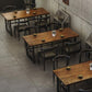 Industrial Style Wood Dining Table Rectangle Dining Table with Metal Base