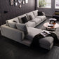 Square Arm Sectional for Living Room with Pillowed Back Cushions Clearhalo 'furn' 'furn_sectionals' 'Furniture' 'furniture_sectionals' 'Living Room Furniture' 'Sectionals' 1200x1200_d338a429-dd08-49a7-a537-a68f9a687e56