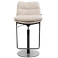 Contemporary Style Armless Barstool Leather Adjustable Height Bar Stool