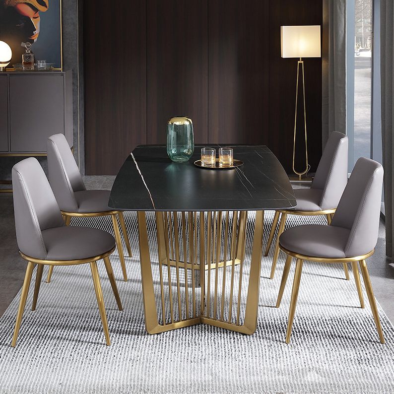 1/4/5/7 Pieces Modern Furniture Black Rectangle Stone Top Dining Room Set Clearhalo 'Dining Room Sets' 'Dining Tables & Seating' 'dining_room_set' 'furn' 'furn_dining_room_set' 'Furniture' 'furniture_dining_room_set' 'Kitchen & Dining Furniture' 'kitchen&dining_furn' 'kitchen' 1200x1200_d339a11c-2687-4224-bcfb-ee68c66a2cf9