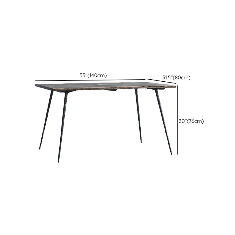 Industrial 1/5 Pieces Dining Set Rectangle Oak Wood Dining Table for Dining Room Clearhalo 'Dining Room Sets' 'Dining Tables & Seating' 'dining_room_set' 'furn' 'furn_dining_room_set' 'Furniture' 'Kitchen & Dining Furniture' 1200x1200_d33ae79c-ab3a-4a09-8aed-5bf9bb274fe2