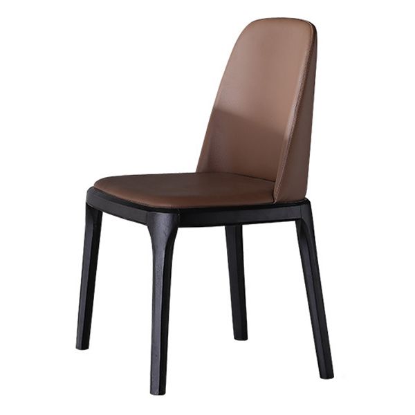 Sedia da pranzo marrone contemporanea sedia da pranzo in legno di quercia nera